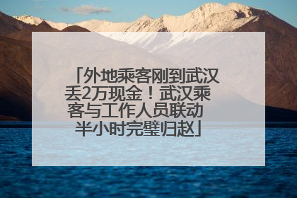 外地乘客刚到武汉丢2万现金！武汉乘客与工作人员联动 半小时完璧归赵